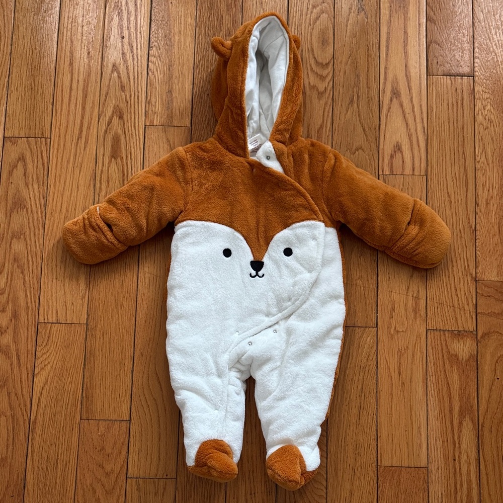 Cozy Fox Hooded Kids Footie